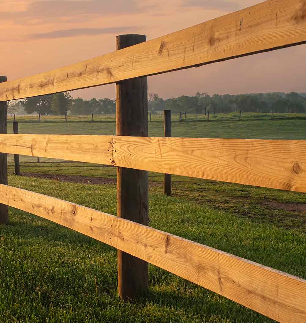 Guardrail Products | Large wooden Guardrail on large farm | BB&S Lumber