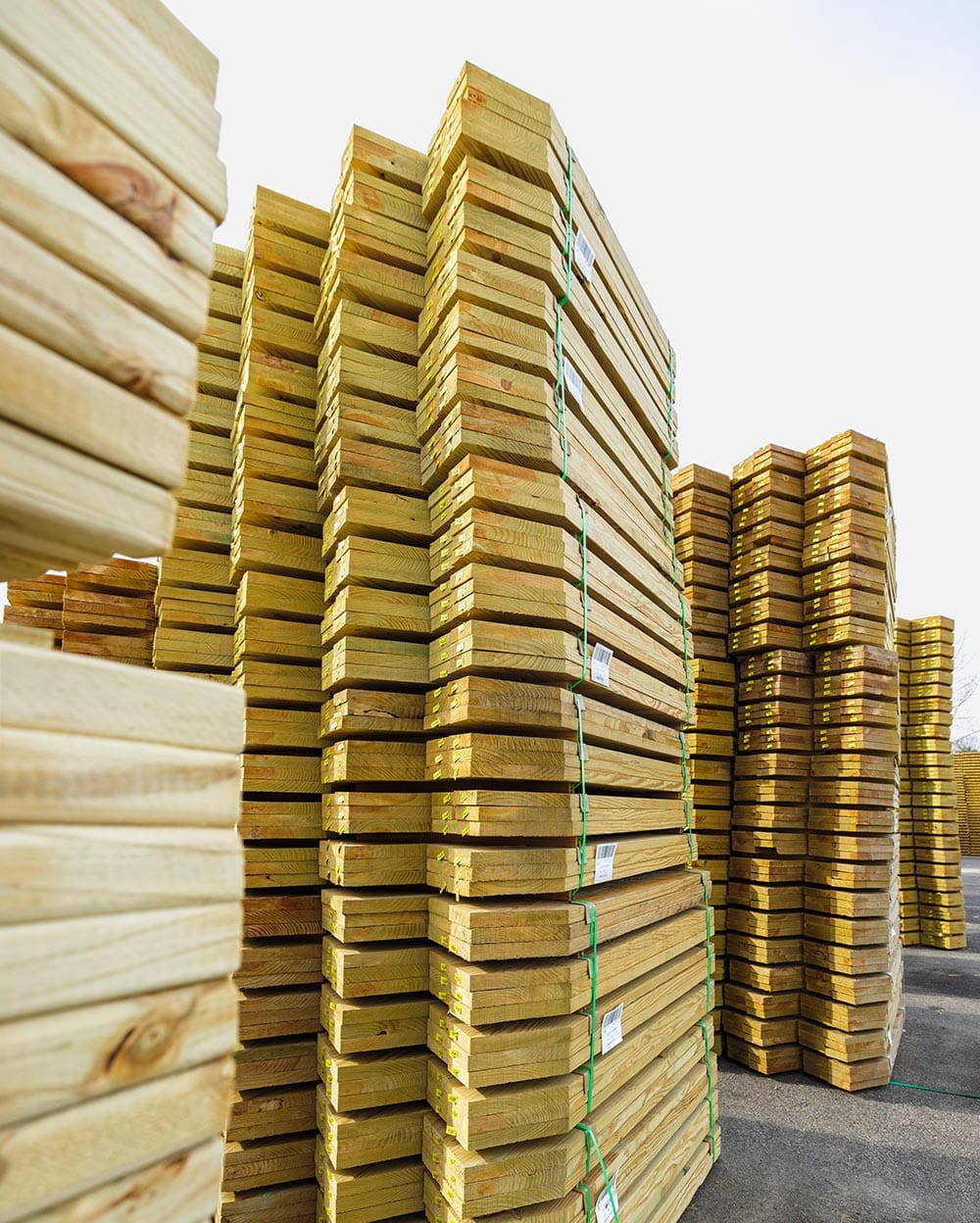 Treated Lumber | Stack of lumber at BB&S Lumber facility | BB&S Lumber